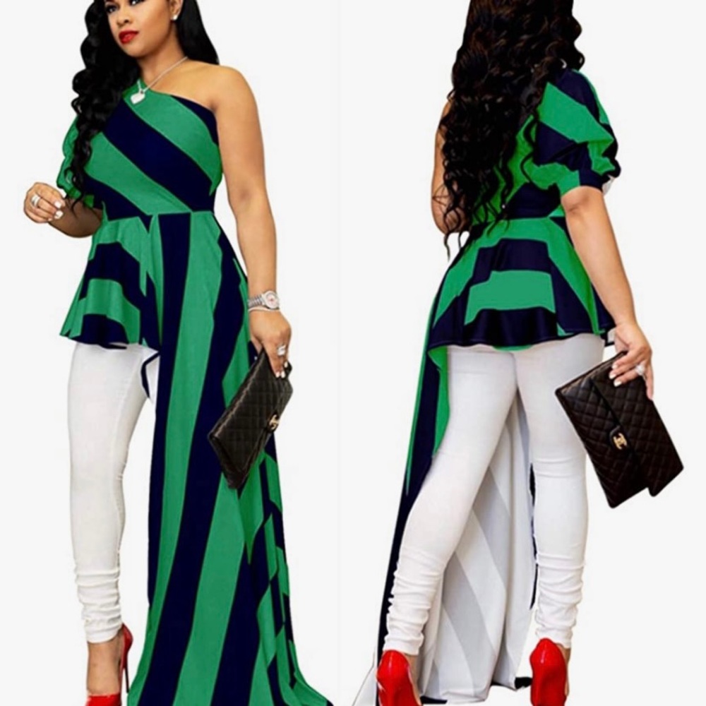 Asymmetrical stylish one shoulder top